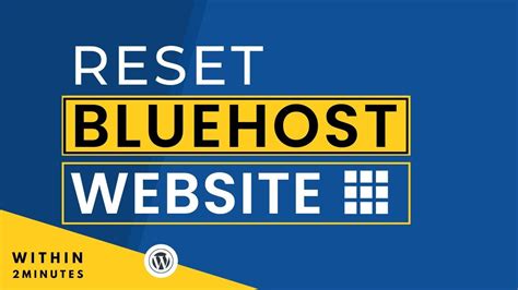 How To Restart Website Bluehost – Snowbird AG