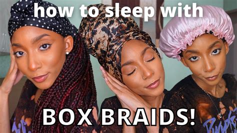 How To SLEEP with BOX BRAIDS! Box Braid Night Routine 😴