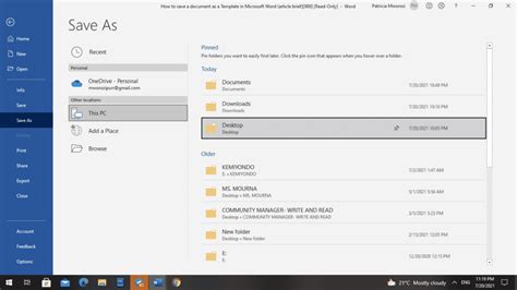How To Save A Template In Word