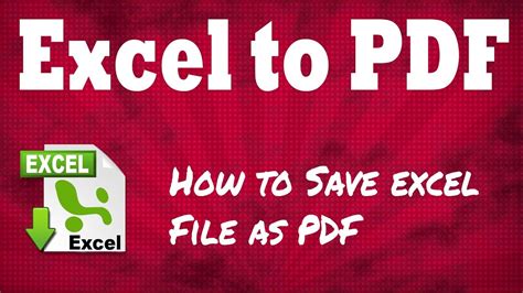 How To Save Excel File As Pdf Youtube Riset