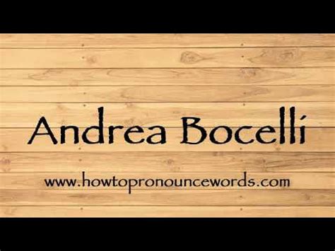 How To Say Andrea - YouTube