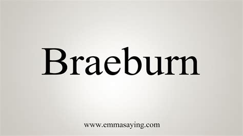 How To Say Braeburn - YouTube