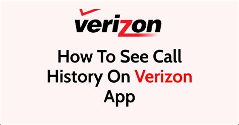 How To See Recent Calls On Verizon App