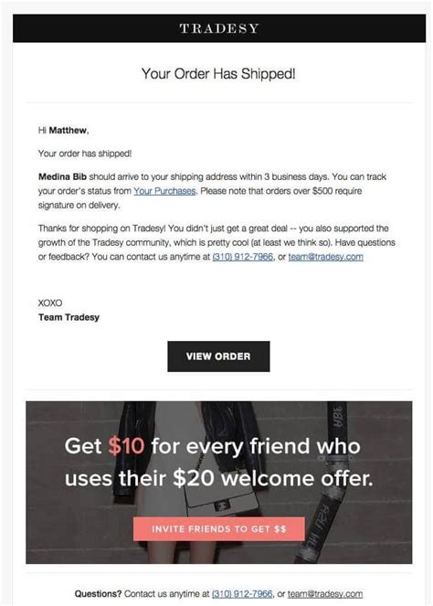 How To Send Effective Order Confirmation Emails Examples Template