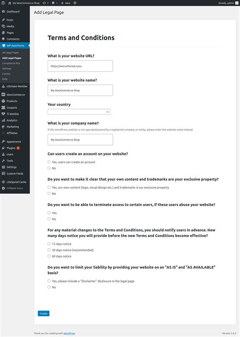 How To Set Up Terms And Conditions Page In WebProTime