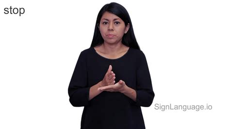 How To Sign The Word Stop In ASL - YouTube