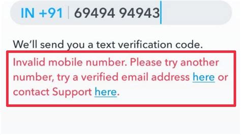 How To Solve Invalid mobile number Try a verified email address problem