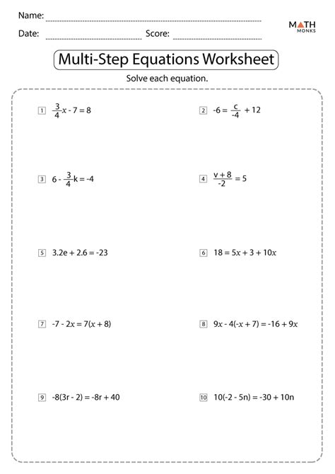 How To Solve Multi Step Equations Diy Projects