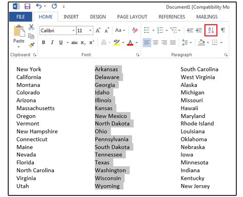 How To Sort Text In Alphabetical Order In Word Printable Templates Free