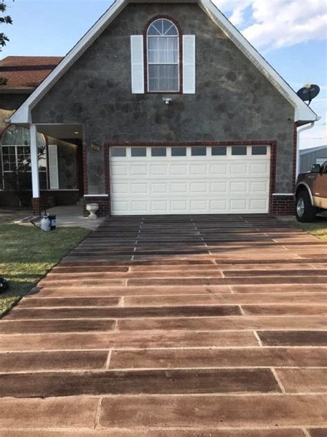 How To Stain Faux Wood Stamped Concrete Direct Colors