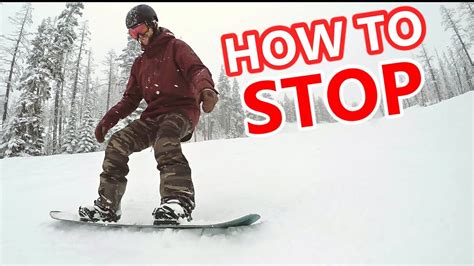 How To Stop On A Snowboard - Beginner Tips - YouTube