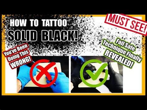 How To Tattoo Solid Black Ink! The Secret Method Revealed