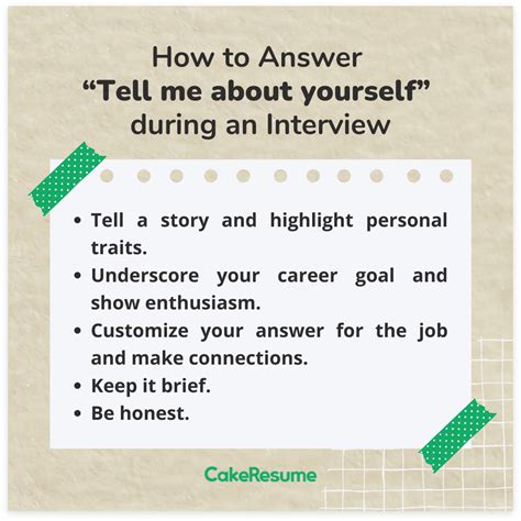 How To Tell Me About Yourself Interview Answer Sample Something For S…