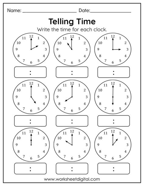 How To Tell Where The Hour Hand Is On A Clock Telling Time Worksheet