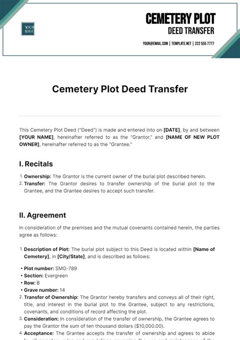 How To Transfer Cemetery Plots