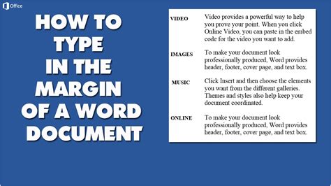 How To Type Text in The Margin of a Word Document - YouTube