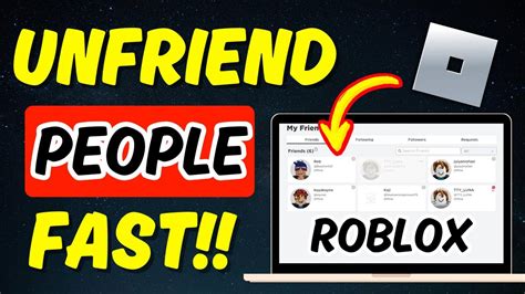 How To Unfriend People Fast On Roblox - YouTube