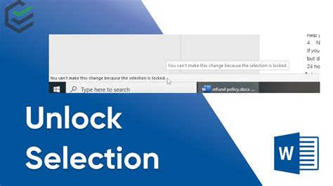 How To Unlock Selection In Microsoft Word Windows 11