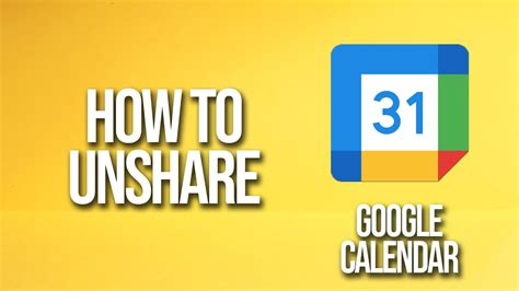 How To Unshare Google Calendar Tutorial YouTube