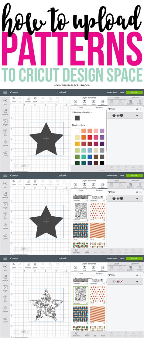 How To Upload And Use Patterns In Cricut Design Space How To Use