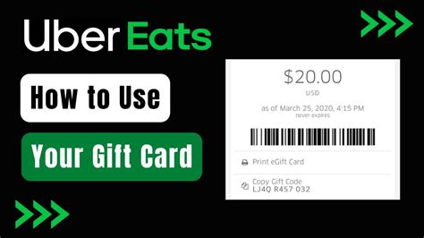 How To Use A Gift Card On Uber Eats