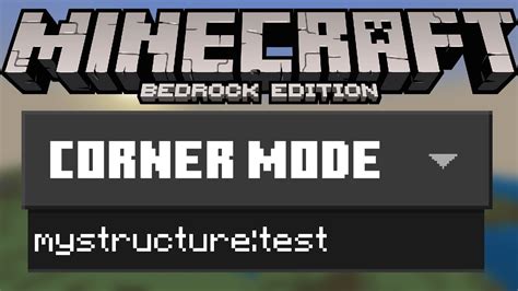 How To Use A Structure Block To Mark A Structure Corner Mode In Minecraft