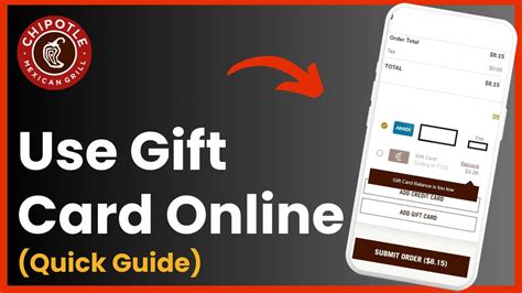 How To Use Chipotle Gift Card Online Order
