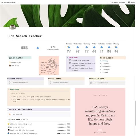 How To Use Notion Templates Free Notion Template A Job Hunting Hub