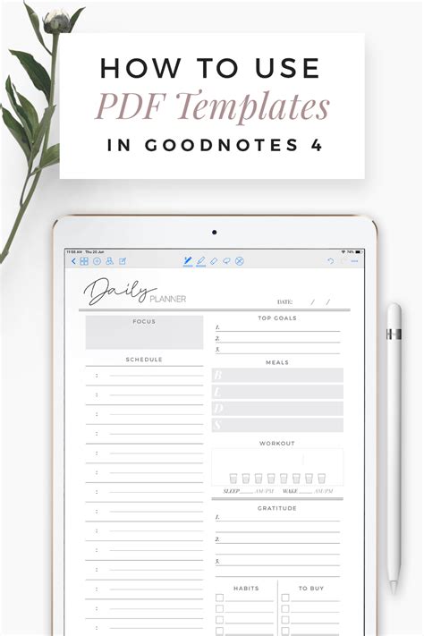 How To Use Pdf Templates In Goodnotes 4 Ipad