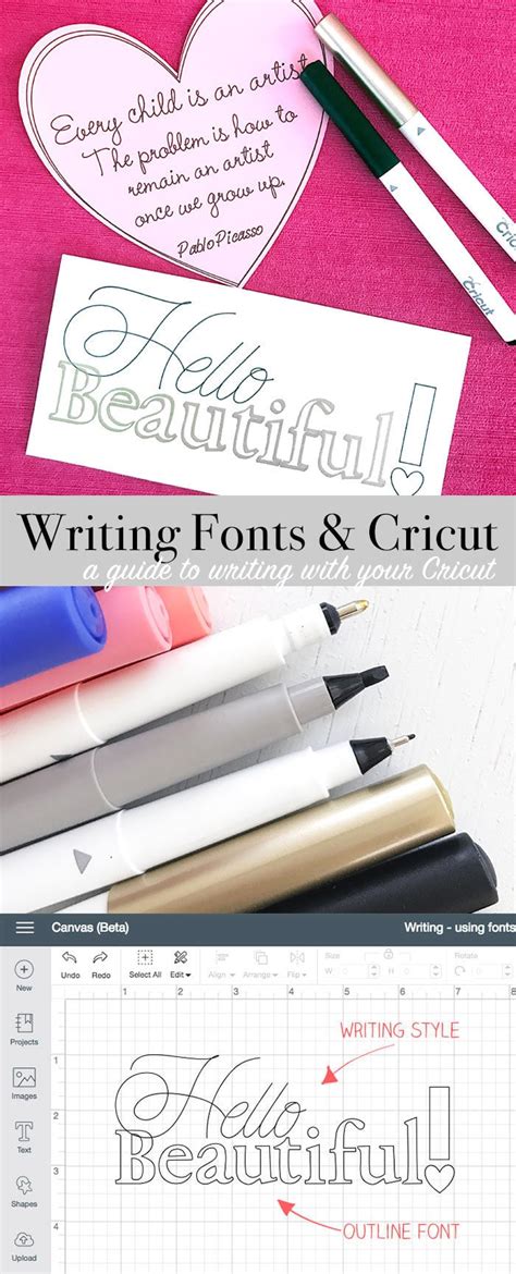 How To Use the Pen to Write Fonts with Cricut 100 Directions