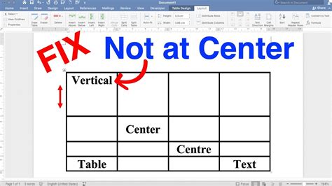 How To Vertically Center Text In Word Table YouTube