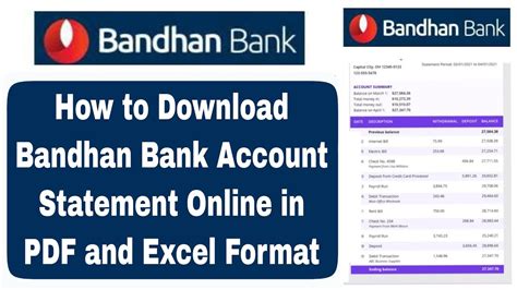 How To View/Download Bandhan Bank Account Statement