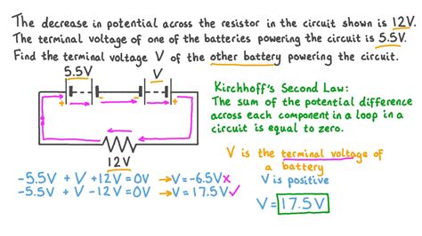 How To Work Out Potential Difference In A Circuit