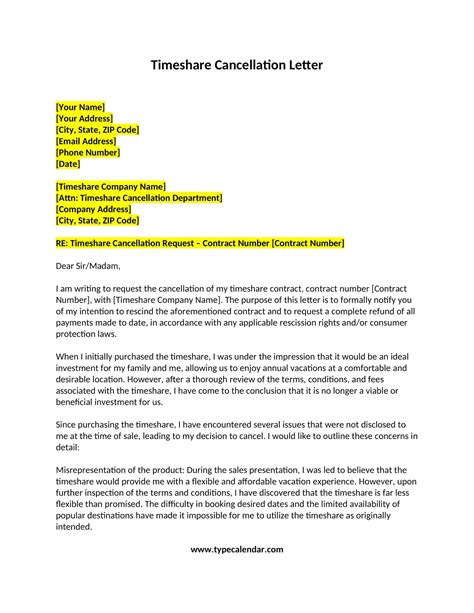 How To Write A Cancellation Letter For A Timeshare Allan Essay