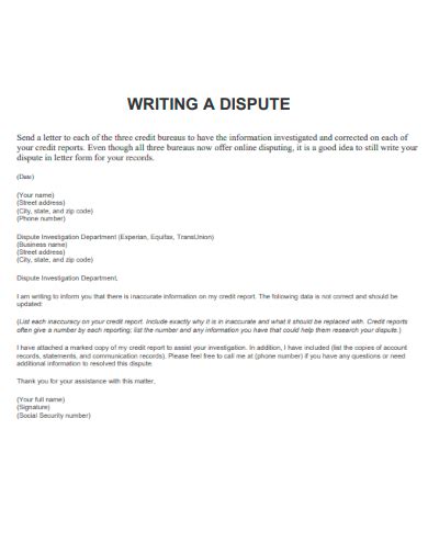 How To Write A Dispute Letter For A Ticket Abbeyu Work