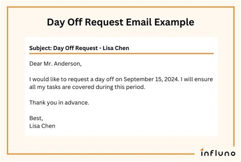 How To Write A Email Requesting A Day Off Aiston Text