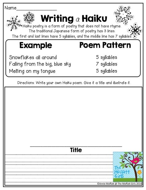 How To Write A Haiku Worksheet