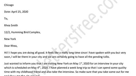 How To Write A Letter To A Friend Format