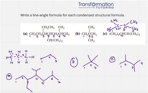 How To Write A LineAngle Formula From Condensed Structural Formula