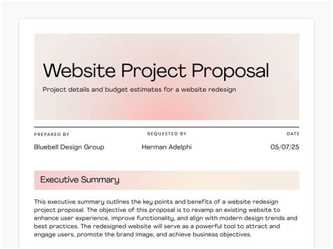 How To Write A Project Proposal Template