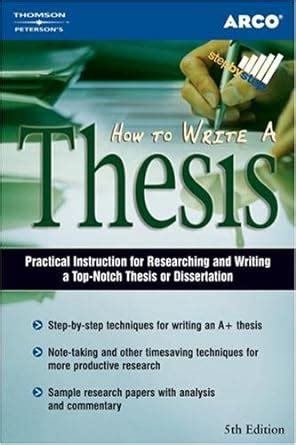 How To Write A Thesis 5e