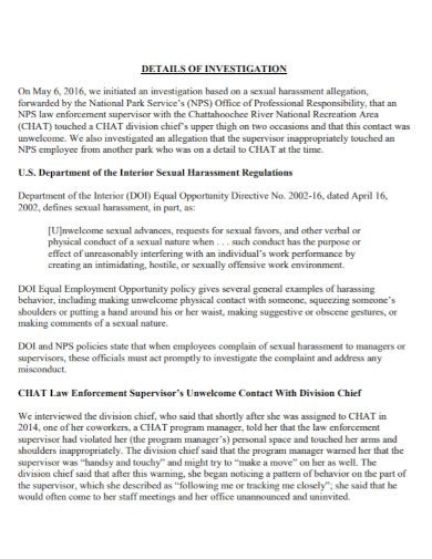How To Write A Workplace Harassment Investigation Report Technical