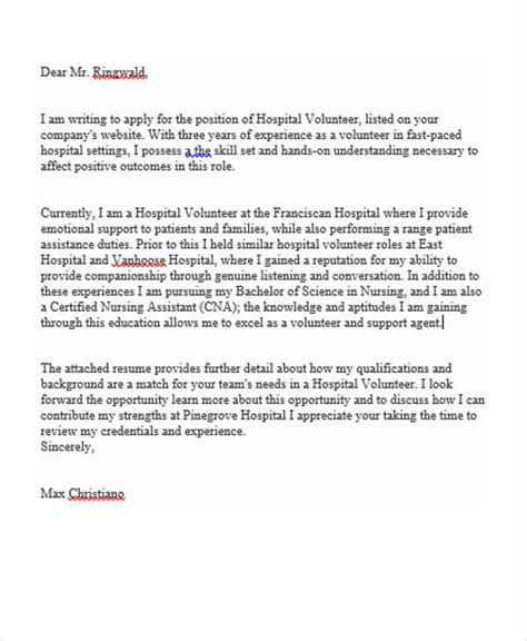 How To Write An Application Letter For Volunteer Work Professional