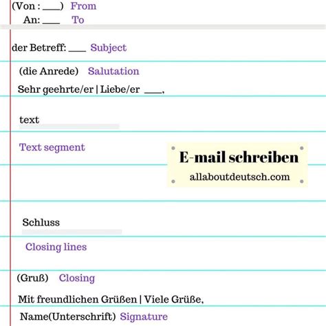 How To Write Email In German Example