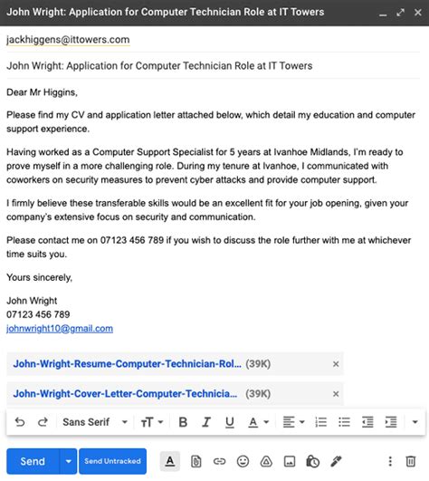 How To Write Email Job Application Letter