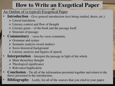 How To Write Exegesis Best Writers