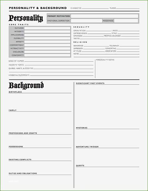 How To Write Good Character Sheets For Rp Ackland Writing