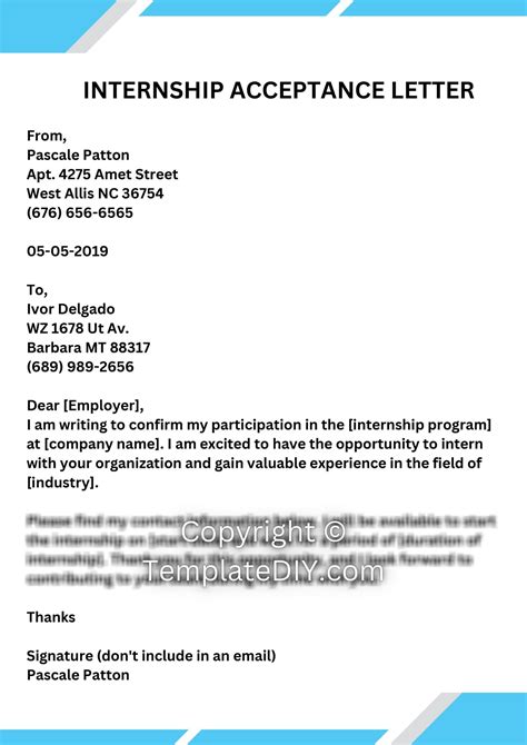 How To Write Internship Offer Letter Sample and Example