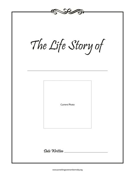 How To Write My Life Story Template