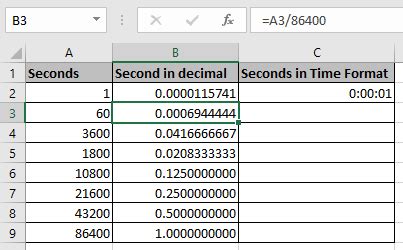 How To Write Seconds In Decimal
